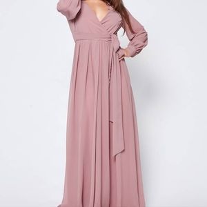 NWT mauve chiffon maxi dress